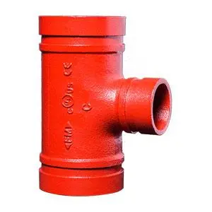 Grooved pipe fittings Two-head ferrule tee pipe fittings